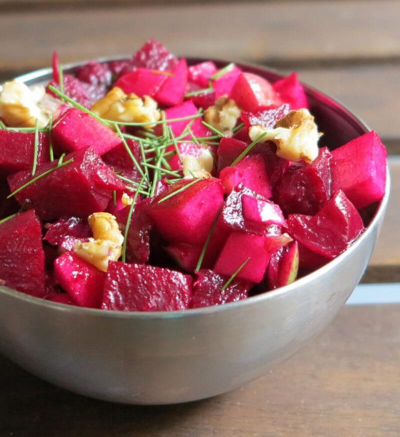 Rote Beete Apfel Salat - Low Carb Rezept